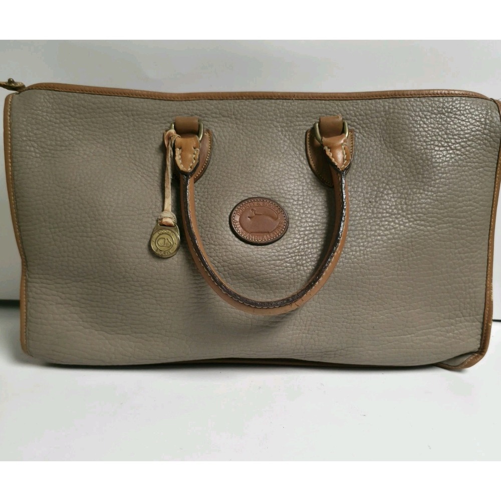 Rare Vintage Dooney & Bourke Pebbled Leather Laptop Briefcase Messenger USA Made